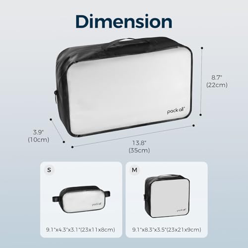 pack all Seamless Clear Toiletry Bag, Tear-resistant Clear Makeup Bag, Water-resistant Travel Packing Organizer for Toiletries, Cosmetics and Accessories (Large) - style: Large