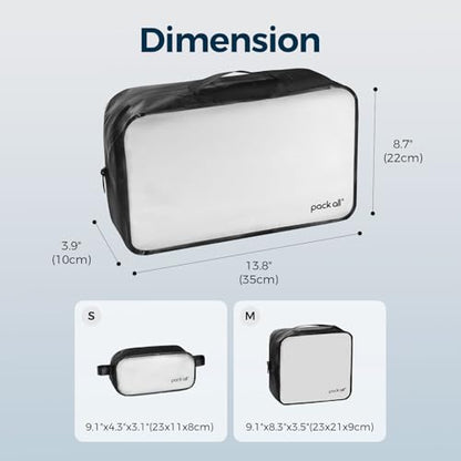pack all Seamless Clear Toiletry Bag, Tear-resistant Clear Makeup Bag, Water-resistant Travel Packing Organizer for Toiletries, Cosmetics and Accessories (Large) - style: Large