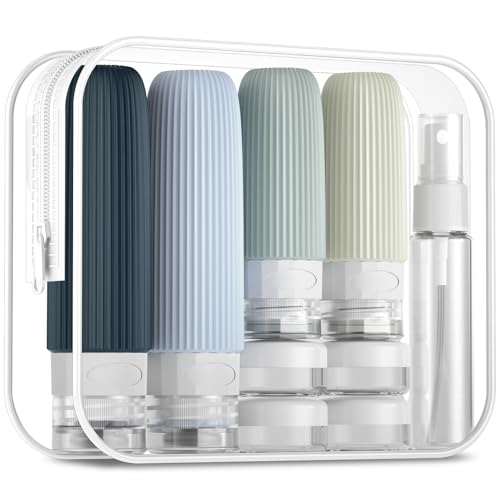 Mrsdry 16 Pack Travel Bottles Set, TSA Approved Leak Proof Silicone Squeezable Containers for Toiletries, Refillable Travel Accessories for Conditioner, Shampoo, Lotion & Body Wash Accessories - color: Grey, size: Mudium
