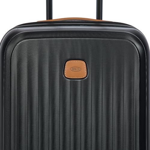 Bric's Taormina Ultra-Light Carry-On Spinner – Airline Approved Expandable Hard Shell Suitcase with TSA Lock, Anti-Tamper Zippers & Built-In USB Port - 21 Inch, Black - color: Black, size: Carry-On