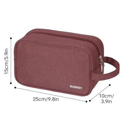 Narwey Travel Toiletry Bag for Women Traveling Dopp Kit Travel Bag for Toiletries Cosmetic Bag Makeup Bag Medicine Bag for Traveling (Jujube Red) - color: A-Jujube Red