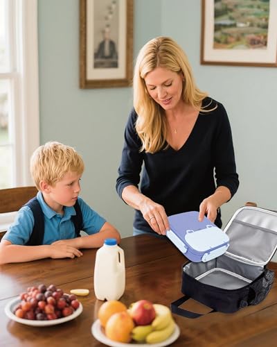 Tactical-style Lunch Bag 5L Kids Lunch Bag with Adjustable Shoulder Strap Easy to Clean Leakproof Wipeable liner Toddler Lunch Box Bag for Boys Girls School and Daycare - color: Black