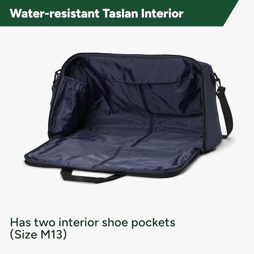 Halfday Convertible 2-in-1 Garment Duffel Weekender Bag 45L: Wrinkle-Free Travel (Hanging Suit Compartment, Shoe Pockets, Trolley Sleeve), Durable & Water-Resistant Carry-on, Marine - color: Marine, style: Original, 45l