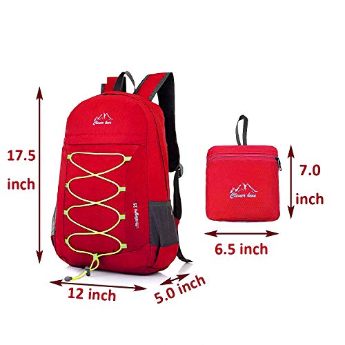 Outdoor Water Resistant Hiking Backpack - color: Red
