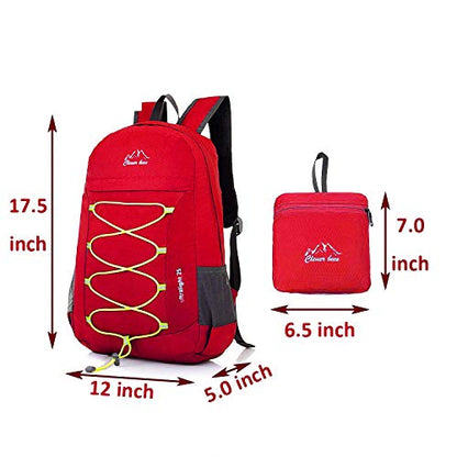 Outdoor Water Resistant Hiking Backpack - color: Red