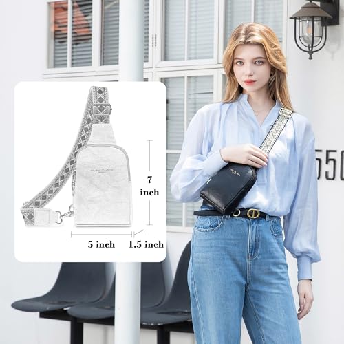 Haytijoe Small Anti Theft Crossbody Bag for Women Faux Leather Lightweight Sling Bags RFID Blocking Fanny Pack for Travel - color: Apricot Light