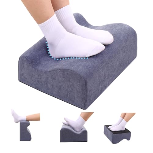Foot Rest for Under Desk at Work,At Work Soft Ergonomic Footrest,Support Foot Pillow,Heel Chair,Leg Elevation Pillow,(Blue) - color: Blue