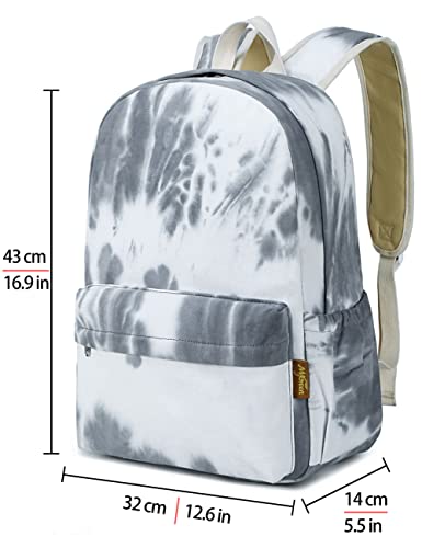 mygreen Kids Backpack, Kawaii Girls Backpack for School Ages 8-12 - color: Grey, Multicolor, 15 Inch Laptop