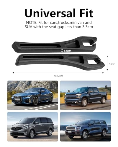 Car Seat Gap Filler 2 Pack, Soft Foam Multifunctional Seat Side Gap Filler with Organizer, 2 in 1 Seat Crevice Blocker Stop Things from Dropping, Universal Vehicle Interior Accessories Black