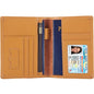 STAR VISTA Phoenix Leather Passport Holder, Calfskin Travel Wallet - RFID Blocking, ID Window, Zipper Pocket, Pen & Notebook Included, Honey - color: Honey Calfskin