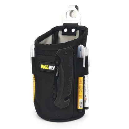 [MAGG HEVI] Nail & Screw Pouch with Belt Clip, Tools Organizer Pouch Bag with Snap Spring Closure for Men, Electrician, Carpenter, HVAC Tech, Technician, Handy Man, Plumber and Contractor - size: Long Straight Version