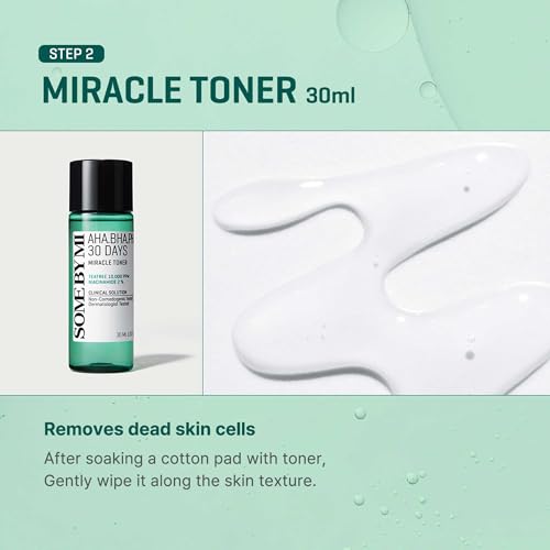 SOME BY MI AHA BHA PHA 30Days Miracle AC SOS Kit - Toner 1.01Oz, Serum 0.33Oz, Cream 0.7Oz, Foam 1.01Oz - Mild Exfoliating Daily Skin Care Set - Skin Wastes, Sebum, Oiliness Care - Korean Skin Care - color: Miracle Kit with Foam