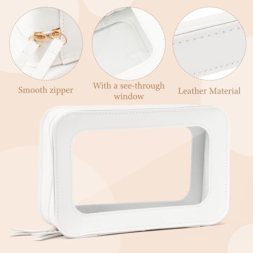 Glass Travel Bottles for Toiletries - 19pcs Skincare Travel Containers with PU Leather Toiletry Bag, Pump Spray Bottle Cream Jar Leak Proof Mini Makeup Containers for Serum Moisturizer Toner