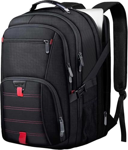 ANTERK Extra Large Travel Laptop Backpack, 17.3 Inch Carry on Backpack for Men Women, Big Anti Theft Water Resistant College Bussiness TSA Airline Approved Work Computer Backpack, Black - color: Black, size: 17 inch