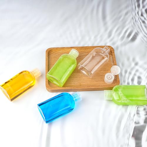 Travel Size Containers Plastic Travel Bottles for Toiletries Leak Proof Squeeze Bottle with Flip Cap TSA Approved 3.4oz/100ml Small Bottles for Liquids, Shampoo & Lotion (5 Pack) - size: A-5 Counts