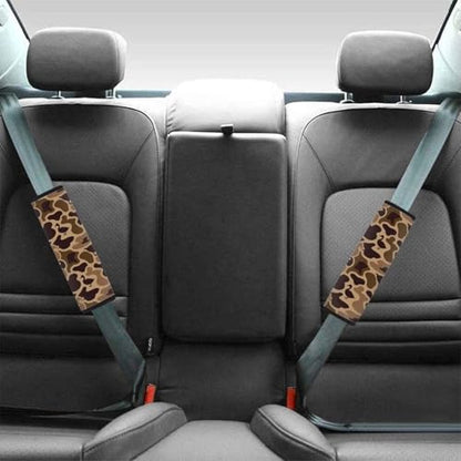 2Pcs Car Seat Belt Cover Pads, Anti-Slip Brown Duck Camo Shoulder Strap Protects Universal Auto Seat Straps for Vehicle Truck SUV Van Sedan, Backpack Straps - color: Brown Duck Camo