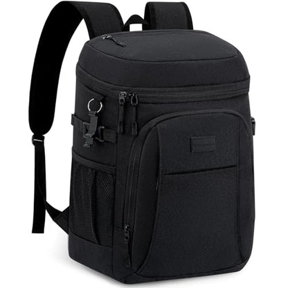 Tuwubi Cooler Backpack 35/42 Cans, Backpack Coolers Insulated Leak Proof for Men Women, Waterproof Soft Sided Lunch Camping Beach Travel Ice Chest Backpack Cooler Bag - color: Black, size: Medium