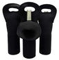 Wine Carrier Tote Bag Set of 3 Neoprene Champagne Bottles Protective Travel Bag Beer Cans Water Bottle Holder for Safe Transportation(Black)