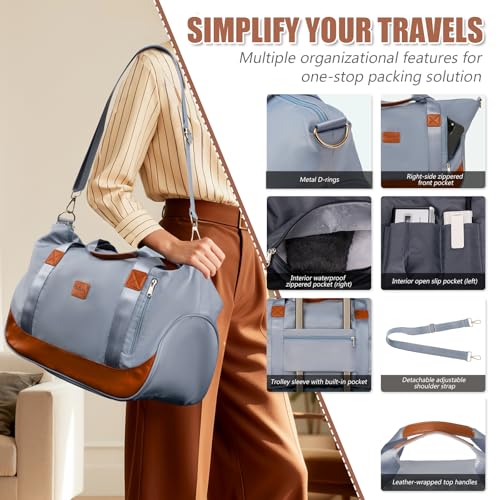 Cosbarn Luggage Sets 5 Piece with TSA Lock Spinner Wheels, Unisex Hard Case ABS Suitcase Set, Hardshell Lightweight Waterproof Travel Hardside Suitcases with Wheels for Women Men, Sky Blue - color: SkyBlue, size: 5 Piece Sets (20/24/28/Db/Tb)