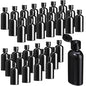 Domensi 36 Pcs Black Travel Bottles with Flip Cap Plastic Travel Toiletries Bottles Portable Leak Proof Squeeze Container Refillable Empty Cosmetic Container for Liquid Shampoo Lotions (2 oz,Black) - size: 2 oz