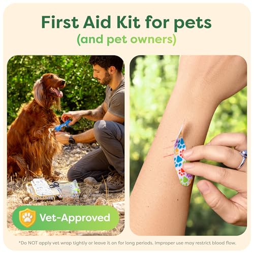 KeepGoing Dog First Aid Kit – Pet Emergency Kit for Dogs & Cats – Dog Travel Accessories for Car, Camping and Hiking
