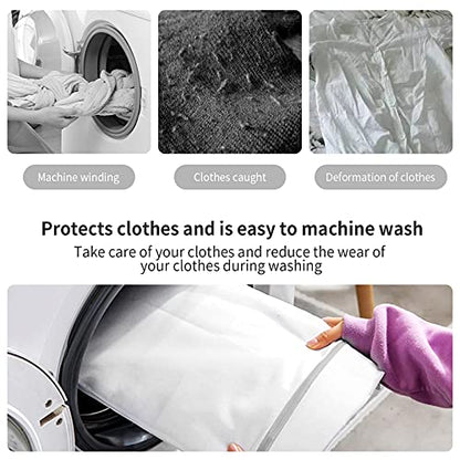 Mesh Bra Bags for Laundry(9 Pack) by MDSXO, White Lingerie Bags for Washing Delicates,Baby Laundry,Sock,Travel Storage[1XXL/2XL/3L/2M/2bra bags] - size: 9Pack(Family Size2)