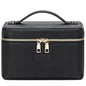 Makeup Bag Vanity Case for Women – Portable Cosmetic Bag Makeup Bag Organizer Travel Toiletry Bag with Removable Divider - color: Black
