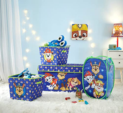 Nickelodeon Paw Patrol Chase, Marshall and Skye Collapsible Children’s Storage Trunk, Durable with Lid - color: Paw Patrol Chase Marshall and Skye