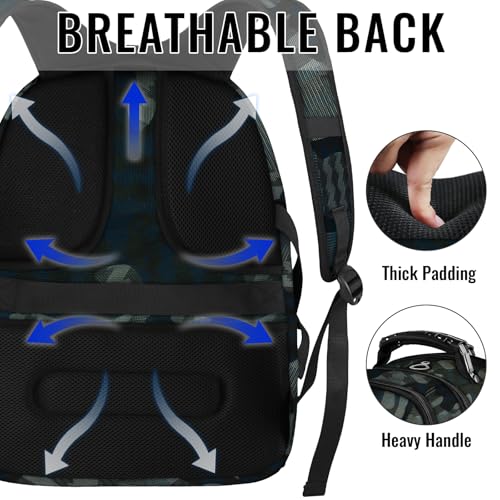 YOREPEK Large Backpack for Men, Extra Large Laptop Backpacks for Men Women, Water Resistant Travel Backpack Airline Approved Business Work Bag Fits 17 Inch Computer, Black - color: Camouflage, size: 17 Inch