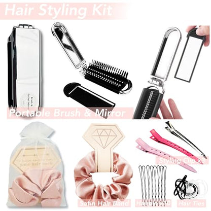Women's Emergency Kit for Weddings 29 Essential Items for Brides Daily Use All in One Travel Kit Personal Care Survival Set for Team Bride - style: Princess Pink