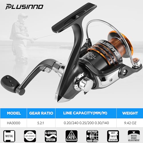 PLUSINNO Fishing Rod, Telescopic Fishing Rod and Reel Combo, Collapsible Travel Fishing Pole Rod Starter Kit, Carbon Fiber Fishing Rods and 12 +1 Bearings Stainless Steel, Fishing Gifts for Men Adults - color: Full Kit with Fishing Tackle Box, size: 1.8m