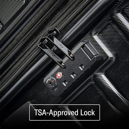 Samsonite Omni 2 Hardside 3 Piece Set - Includes Global Carry-On, Medium, & Large Checked Suitcases - 360° Dual Spinner Wheels - Integrated TSA Lock & Expansion - Amazon Exclusive - Midnight Black - color: Midnight Black, size: 3-Piece Set (Carry on/Mediu