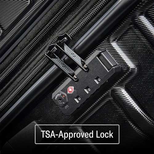 Samsonite Omni 2 28-Inch Large Checked Hardside Luggage with 360° Spinner Wheels - Scratch Resistant Hardshell - TSA Lock - Expandable Polycarbonate Shell for Lightweight Travel - Midnight Black - color: Midnight Black, size: Checked-Large Spinner