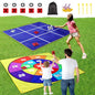 2-in-1 Outdoor Giant Tic Tac Toe Bean Bag Toss Games for Kids Adults, 4.5Ft Double-Sided Large Outside Lawn Yard Backyard Carnival Field Day Beach Picnic Camping Birthday Party Family Reunion Game - style: Regular