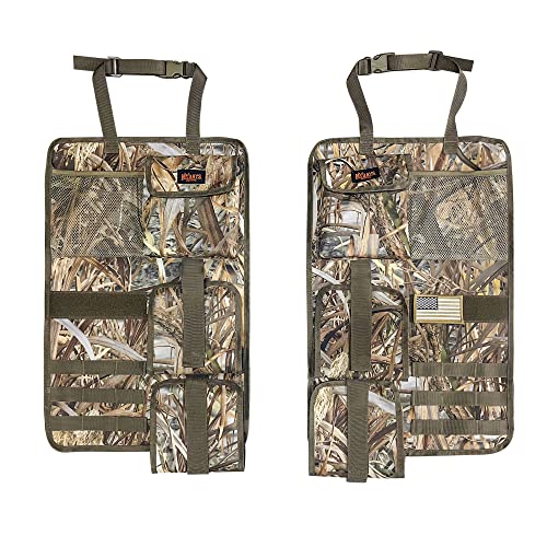 MYDAYS 2 Pack Tactical Seat Back & Front Seat Gun Organizer with Molle Panel Vehicle Gun Holders for Hunting Rifles & Shotguns (Camo) - color: Camo