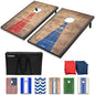 GoSports Portable Cornhole Sets, 8 Styles – Choose 4 x 2 ft or 3 x 2 ft - Boards Include 8 Bean Bags, Travel Case, and Game Rules - style: 3 x 2 ft Rustic