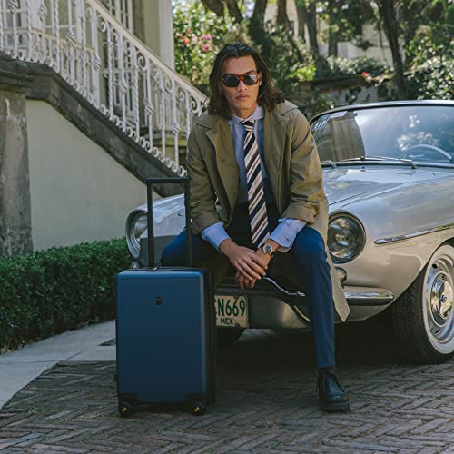 LEVEL8 Carry on Luggage Airline Approved, Carry-on Suitcases with Wheels, Lightweight Hardside Luminous Textured Luggage for Travel with Tsa Lock, 20 Inch, Navy - color: Navy, size: Carry-On 20 Inch
