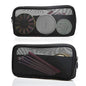 Patu Mesh Travel Toiletry Bag, Transparent Standing Pouch, Portable Shaving Washing Kits Organizer, Personal Care Trip Case, Pack of 2 (Size M), Black - size: Medium (Pack of 2)