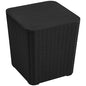 YITAHOME Outdoor Coffee Table with Extra Storage 11.5 Gallon Resin Rattan Side Table for Patio Decor,Cushions(Black) | Extra Storage
