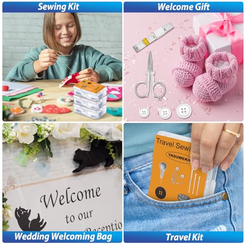 8 Pack Mini Travel Sewing Kits Bulk Small Emergency Sewing Kits Outdoor Survival Military Sewing Kits with Case for Wedding Operation Christmas Shoebox Stocking Stuffer Gift