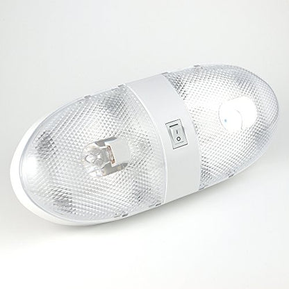 Lumitronics RV Double Ceiling Dome Light, Interior Lighting for Camper Trailer - On/Off Switch, Removable Lenses - size: Double