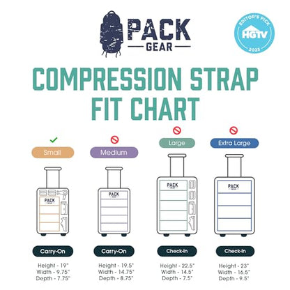 Pack Gear Compression Strap – Built to Last with Premium Nylon, This Strap Makes Packing Quick, Easy, and Efficient Every Time