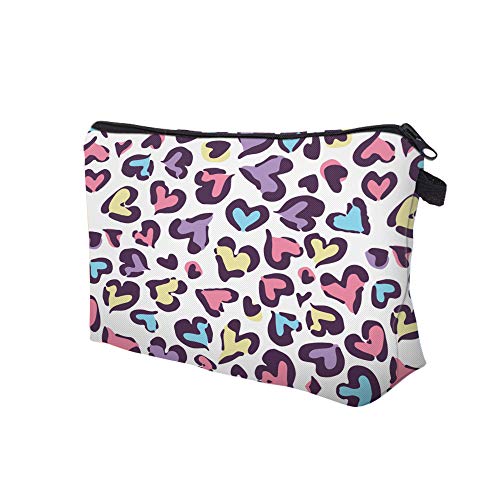 Cute Travel Makeup Bag Cosmetic Bag Small Pouch Gift for Women (Heart) - color: Heart