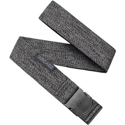 Arcade The Original Unisex Adventure Belt, Heavy Duty Elastic Webbing, Non-Metal Travel Friendly Buckle - color: Foundation - Heather Black