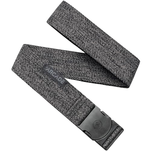 Arcade The Original Unisex Adventure Belt, Heavy Duty Elastic Webbing, Non-Metal Travel Friendly Buckle - color: Foundation - Heather Black