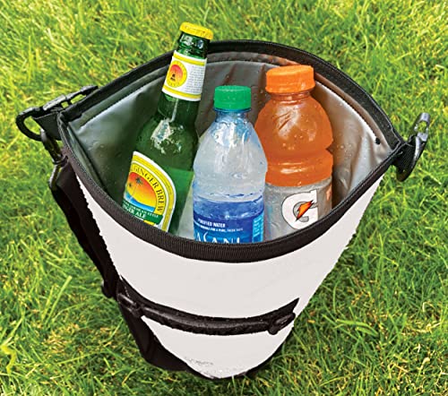 Enthusiast Gear Insulated Dry Bag Floating Cooler – 10L / 15L / 25L Roll Top, Leak Proof, Waterproof, Collapsible, with Padded Shoulder Strap - Perfect for Kayaking Fishing Beach - color: White, size: 15 Liter