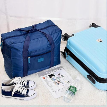 Travel Duffel Bag Lightweight Foldable Travel Bag for Women and Men Waterproof Tote Carry On Luggage Bag Weekender Overnight Bag (Blue) - color: Blue