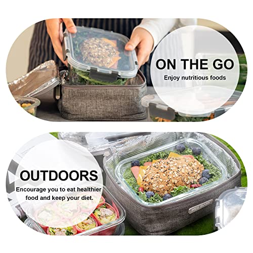 coccot Glass Food Storage Containers with Lids Airtight, Glass Meal Prep Containers for Lunch Food, Container Set, Easy to Open& Close/Microwave,Oven,Freezer,Dishwasher Safe/Leak-Proof（20 Pieces） - color: clear