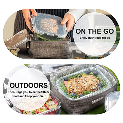 coccot Glass Food Storage Containers with Lids Airtight, Glass Meal Prep Containers for Lunch Food, Container Set, Easy to Open& Close/Microwave,Oven,Freezer,Dishwasher Safe/Leak-Proof（20 Pieces） - color: clear