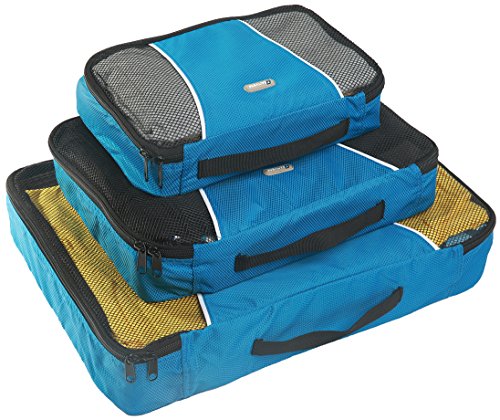 Travel Packing Cubes for Suitcase Packing Organizers Luggage Organizers Set 3 Blue - color: Blue